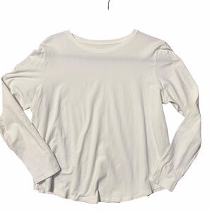 Lululemon long sleeve white cotten t-shirt